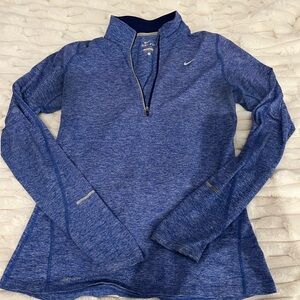 Nike Blue Heather Dri-FIT 1/4 Zip Pullover